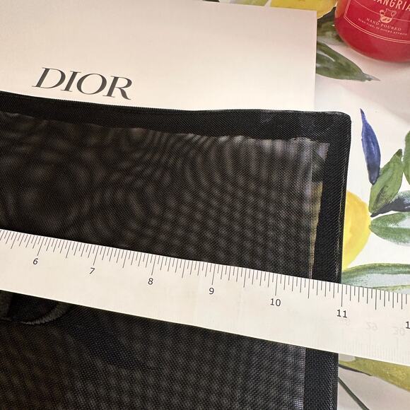 DIOR NEW CD Logo Christian Dior Large Black Cosmetic Bag Pouch - Picture 5 of 8